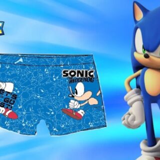 Bañador infantil de Sonic tipo boxer .