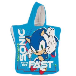 Poncho toalla de Sonic de microfibra