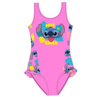 Bañador infantil Stitch rosa