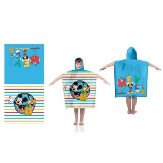 Poncho toalla mickey disney algodon 110cm