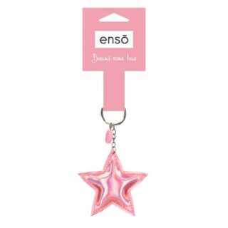 Llavero Estrella rosa metalizado Enso
