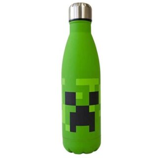 Botella aluminio Creeper Face Minecraft verde