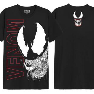 Camiseta adulto Venom oversize Face negra