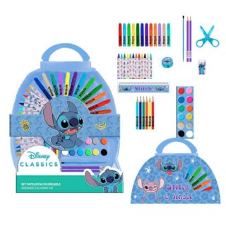 Set papeleria colorear Stitch 50pzs Disney