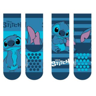 Set 2 calcetines Stitch azul antideslizantes