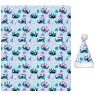 Set manta coralina y gorro Stitch