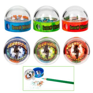 Sacapuntas con juego de paciencia Dino World