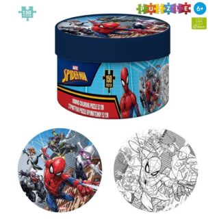 Puzzle redondo Spiderman para colorear