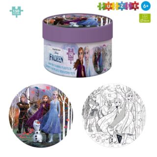 Puzzle redondo Frozen para colorear