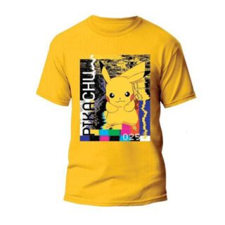 Camiseta Pokemon adulto amarilla m/c