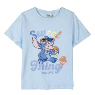 Camiseta infantil Stitch comiendo helado M/C