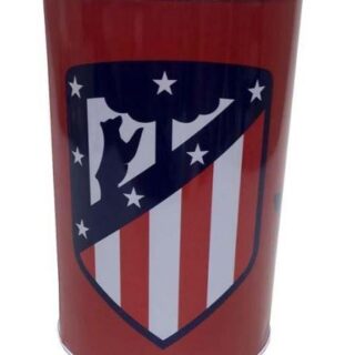 Hucha metálica Atletico Madrid cilíndrica