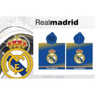 Poncho Real Madrid algodón 55x110cm.