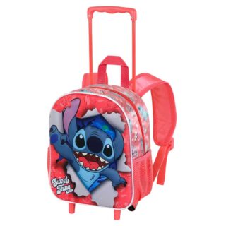 Mochila 3D Stitch pequeña con ruedas