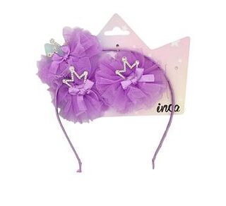 Set diadema y traba con corona y tul