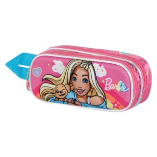 Estuche Doble 3D Barbie Rainbow