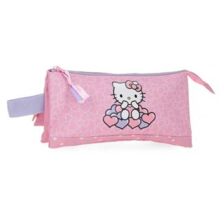 Estuche triple Hello Kitty Hearts & Dots