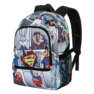 Mochila Super Tunes Looney Tunes gris 44cm