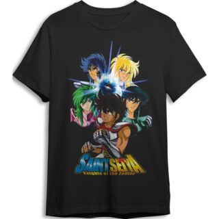Camiseta Caballeros del Zodiaco cabezas M/C