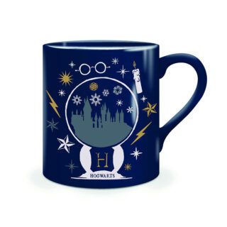 Taza azul Castillo Hogwarts Harry Potter