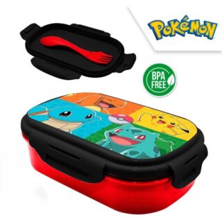 Sandwichera Pokemon con cubiertos