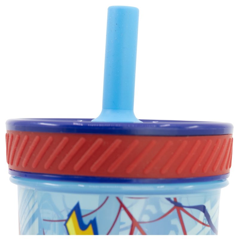 Vaso antivuelco Spiderman con pajita silicona - Imagen 3