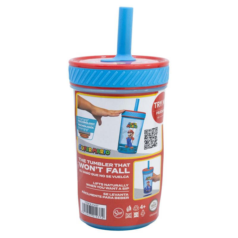 Vaso antivuelco Super Mario con pajita - Imagen 3