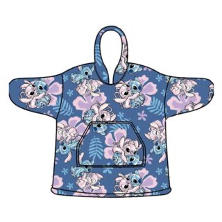 Sudadera infantil Stitch oversize coral