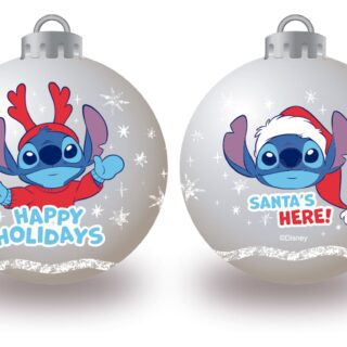 Pack 10 bolas árbol de Navidad Stitch gris