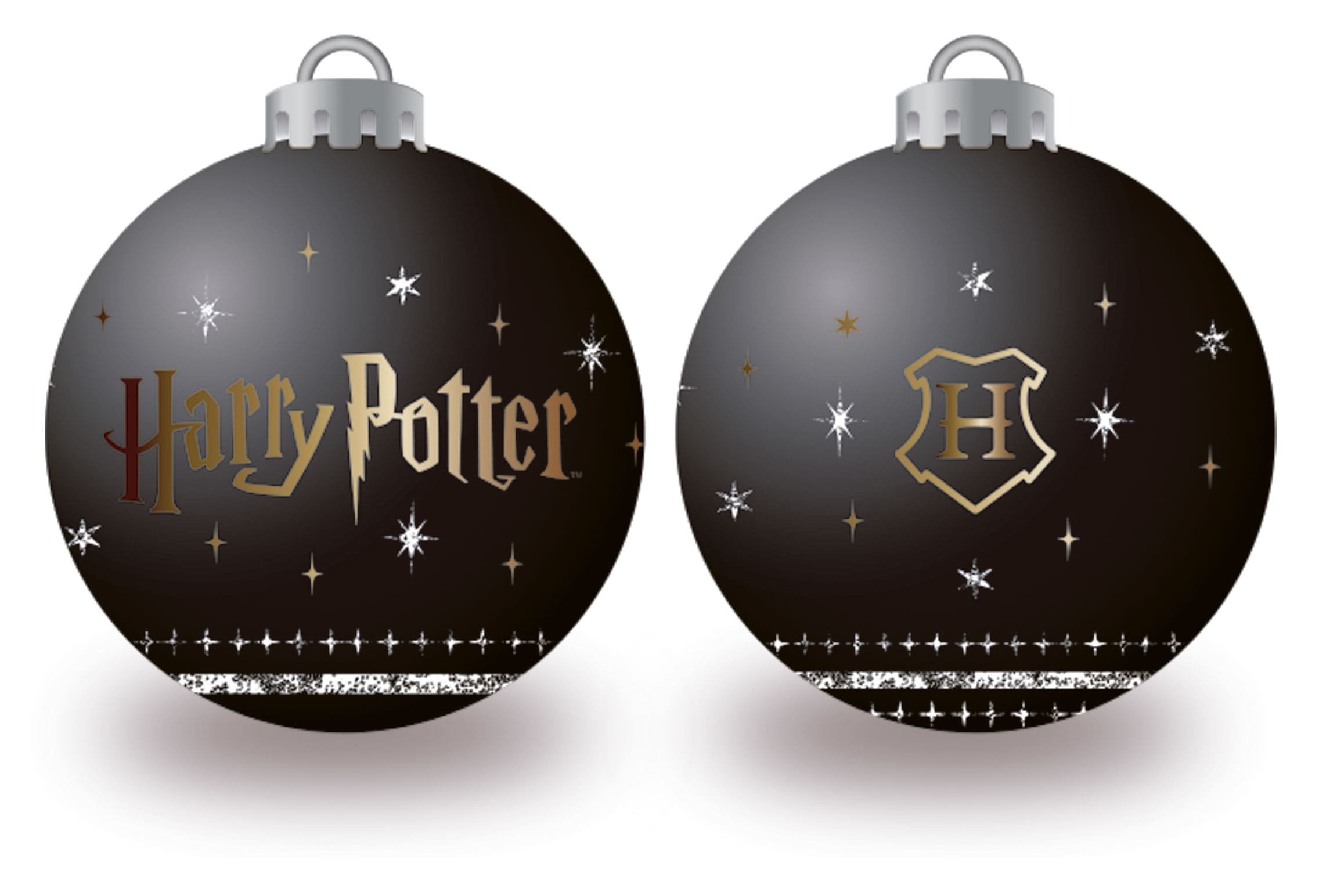 Pack 10 bolas árbol de Navidad HP negras - Imagen 2