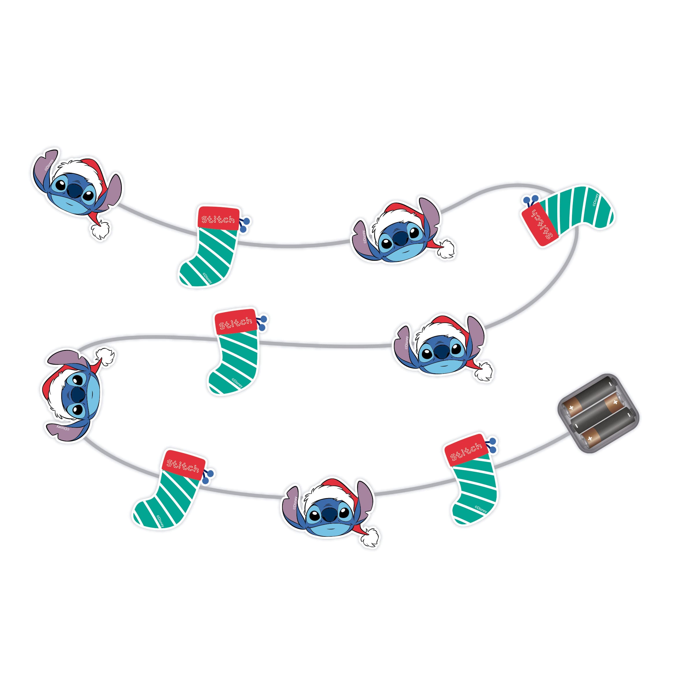 Guirnalda de Navidad Stitch 10 leds