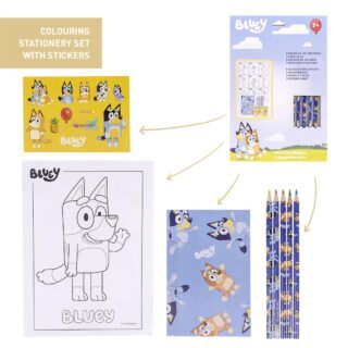 Set papelería coloreable Bluey