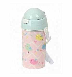 Botella pajaritos con pajita