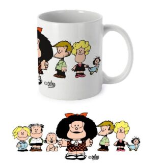 Taza porcelana Mafalda y sus amigos