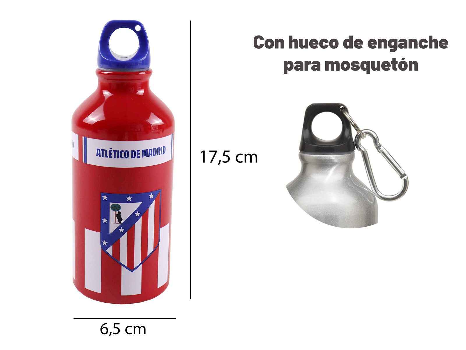 Botella aluminio Atlético de Madrid 400ml - Imagen 3