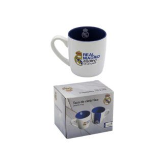 Taza Real Madrid blanca y azul