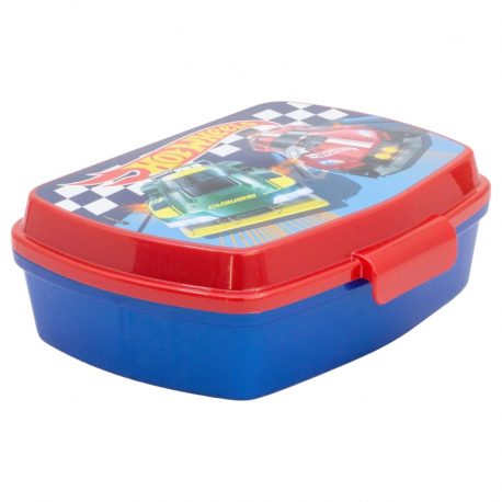 Sandwichera rectangular Hotwheels Blue Fire