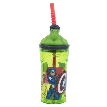 Vaso figurita 3D Hulk 360ml Vengadores
