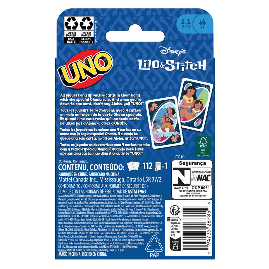 Juego cartas Uno Lilo & Stitch Disney - Imagen 6