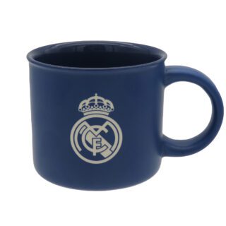 Taza jumbo Real Madrid azul grabada