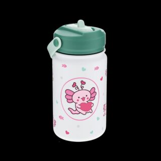 Botella térmica Axolote 330ml con pajita