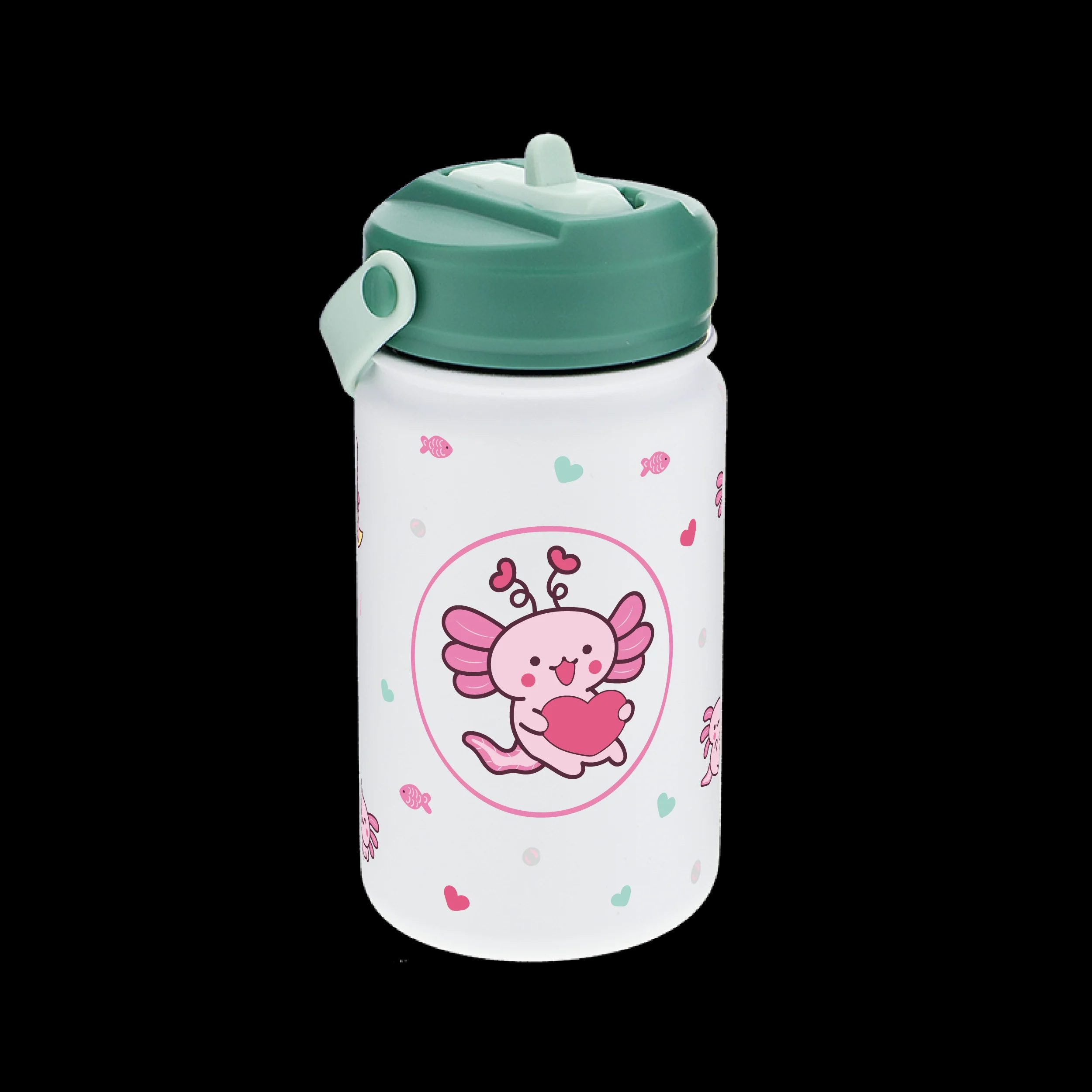 Botella térmica Axolote 330ml con pajita
