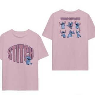Camiseta adulto M/C Stitch morada