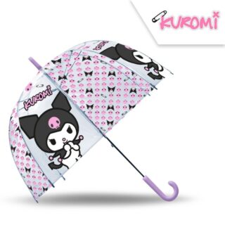Paraguas transparente campana Kuromi