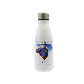 Botella Superman blanca 550ml de acero