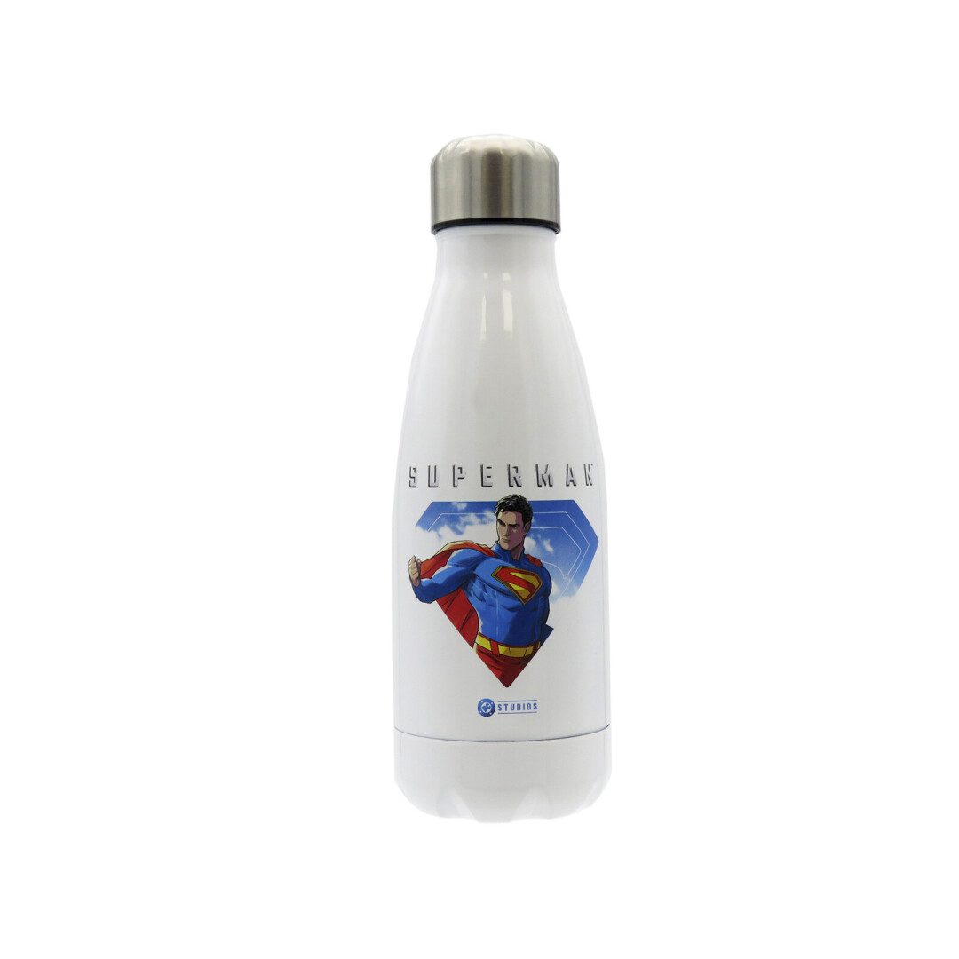 Botella Superman blanca 550ml de acero