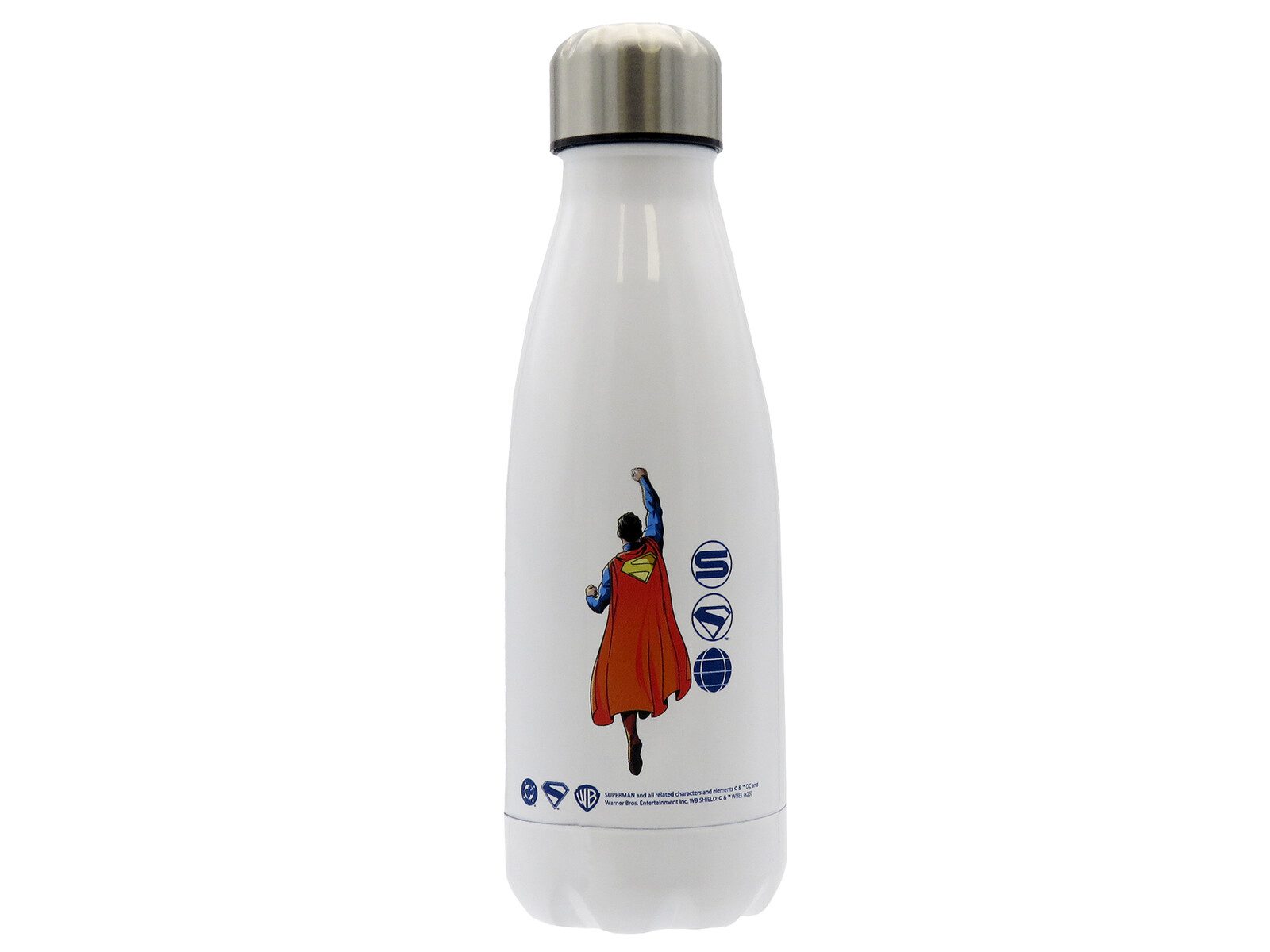 Botella Superman blanca 550ml de acero - Imagen 2