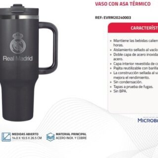Vaso con asa térmico Real Madrid