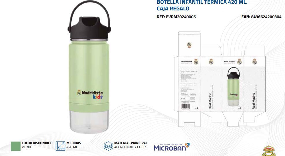 Botella térmica Real Madrid 420ml. - Imagen 2