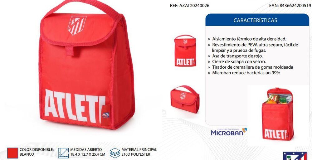 Porta-alimentos Atletico Madrid plegable - Imagen 2